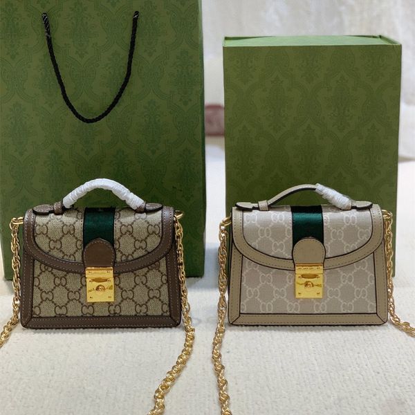 

stylish handbag women's op chain crossbody bag leather metal vintage logo