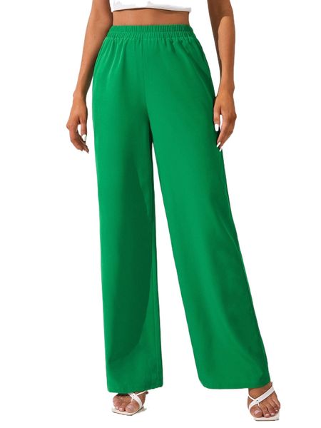 

tall solid wide leg pants z1e0#, Black;white