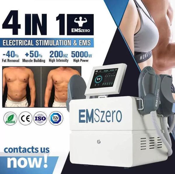 

powerful 4 handles with rf emslim hiemta body shaping machine tesla ems electromagnetic muscle stimulation fat burning beauty equipment