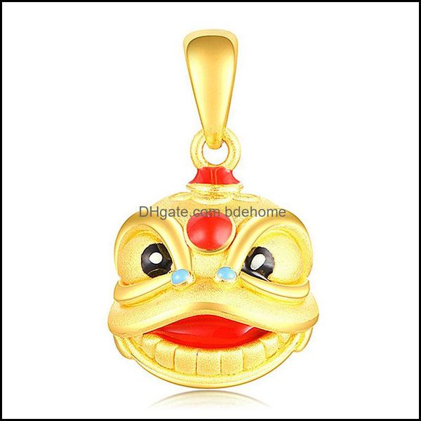 

pendant necklaces lion head fashion gold personality domineering trend necklace for men hip hop street jewel bdehome dh5i3, Silver