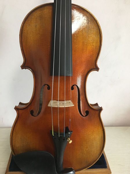 

master 4/4 violin 1pc solid flamed maple back old spruce handmade k1400