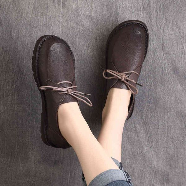 

sandals spring cowhide low heel lace up soft sole flat single shoe cowband women's shoes comfortable ide2, Black