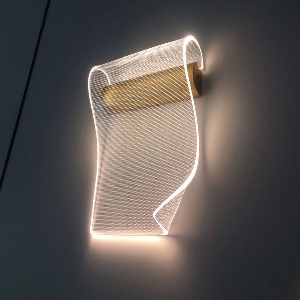 Yaratıcı Tasarım Yatak Odası Duvar Işık Avizeler Altın LED Bedsid Ev Dekorasyon Işıkları Fikstürü Tek Asılı Lamba Kapalı Duvar Aplik