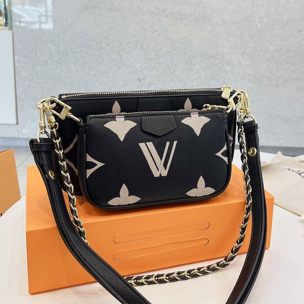 

women luxurys designers bags 2 in 1 handbag gradient medium classic fiower bag genuine leather messenger ladies travel handbag 24*12*6.5cm