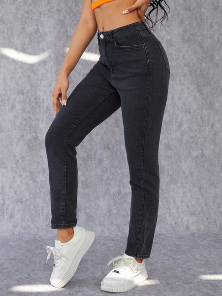 

slant pocket skinny jeans u3jm#, Blue