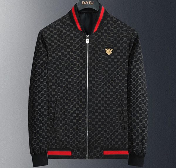 

new men's jacket tide brand bee embroidery flight suit trendy fashion handsome embroidered baseball uniform men jackets, Black;brown