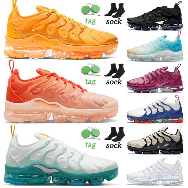 

2022 tn plus sports running shoes tuned cushion university gold orange gradients since 1972 black gold magenta light bone triple white mens