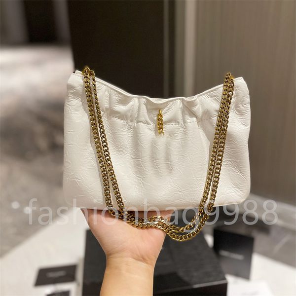

women real leather handbags purses shoulder bags medium size 23x13cm 2022 luxury designer black white charm lady hobos crossbody hand bag wa