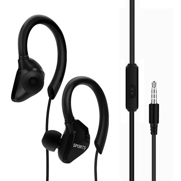 Auricolari sportivi In-Ear da 3,5 mm Auricolari Cuffie stereo Super Bass con microfono per iPhone Telefoni Samsung MP3 MP4