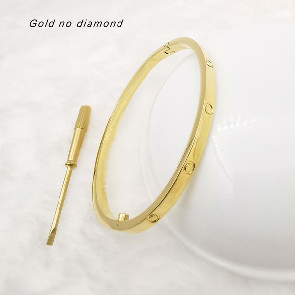 

high end love bracelets bangle 316l stainless steel classic designer bracelet for women and men screw screwdriver wrist wear couples fashion, Black