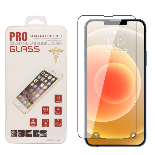 Proteggi schermo in vetro temperato per iPhone 14 13 12 11Pro serie XS MAX XR 7 8Plus confezione per la vendita al dettaglio