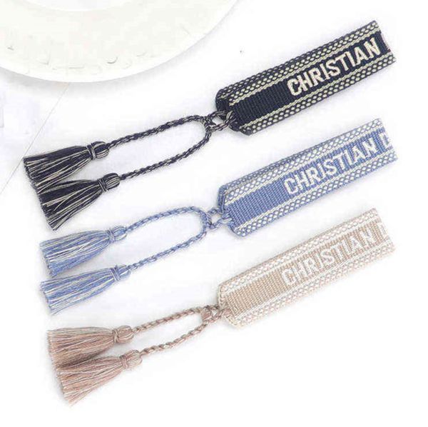 

fashion brand friendship charm bracelets bangles women men adjustable embroidery tassel bangle couple braided jewelry designer woven fabrics, Golden;silver