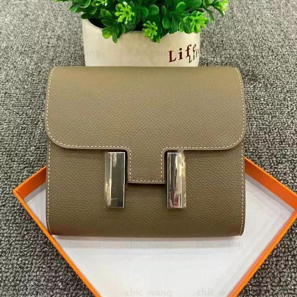 

designer men and women wallets ps high-end leather luxury solid-color hand-held card bag short model matching box, Red;black