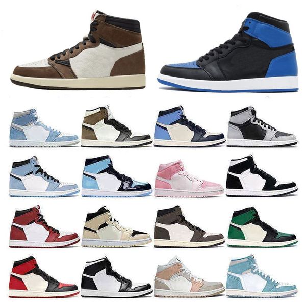 

jumpman 1 1s men women basketball shoes for travis scot retro university blue bio hack ts fearless unc pollen dark mocha shadow 2.0 sports d