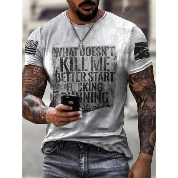 

summer 3d printed men's t-shirt casual tee, White;black