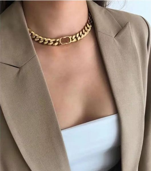 

luxury fashion choker necklace designer jewelry wedding diamond 18k gold plated platinum letter pendants necklaces and bracelet set for wome, Silver