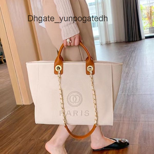 

fashion women luxury label pearl beach bags brand ch canvas evening bag female classic big handbags designers ladies backpack portable large