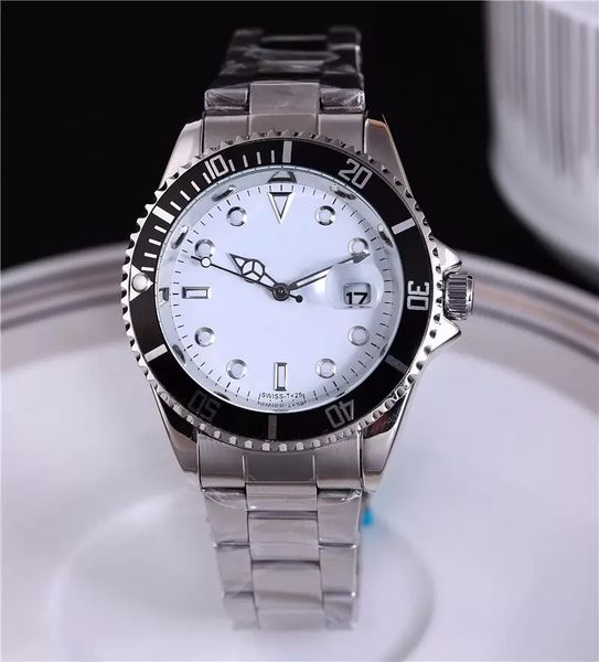 

relogio masculino mens watches luxury wist fashion black dial with calendar bracklet folding clasp master quartz men watch, Slivery;brown