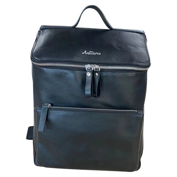

backpack men's leather with oxford cloth sports versatile travel large capacity computer schoolbag