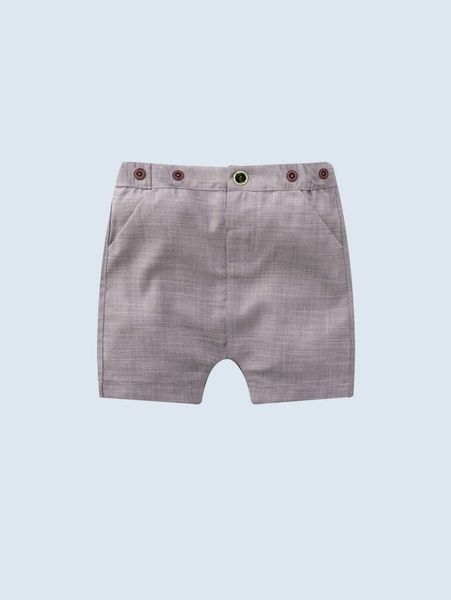 

baby button detail slant pockets shorts she01, Black