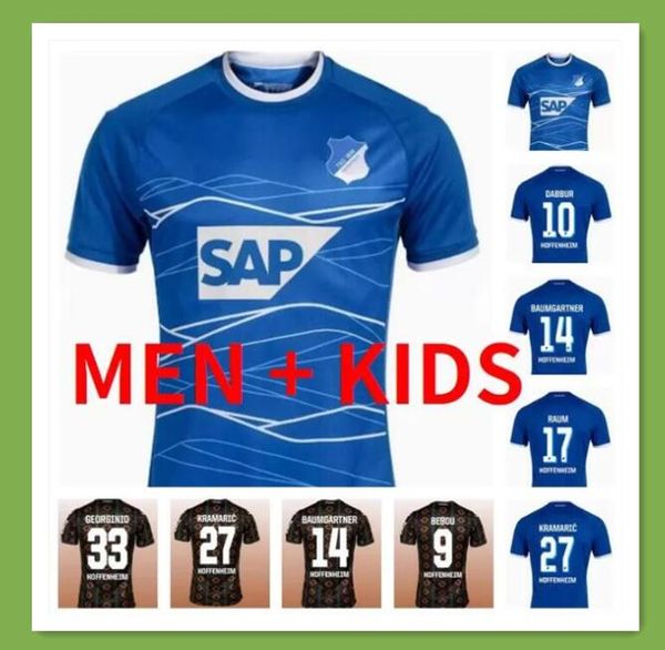 

tsg 1899 hoffenheim 22 23 soccer jerseys home grillitsch 11 dabbur 10 bebou 9 raum 17 baumgartner 14 2022 2023 jersey football shirts set ma, Black;yellow