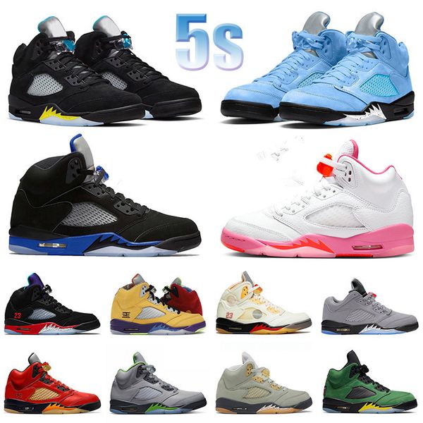 

original og 5 mens basketball shoes jumpman pinksicle aqua trainers racer blue easter moonlight sneakers low sports women green bean