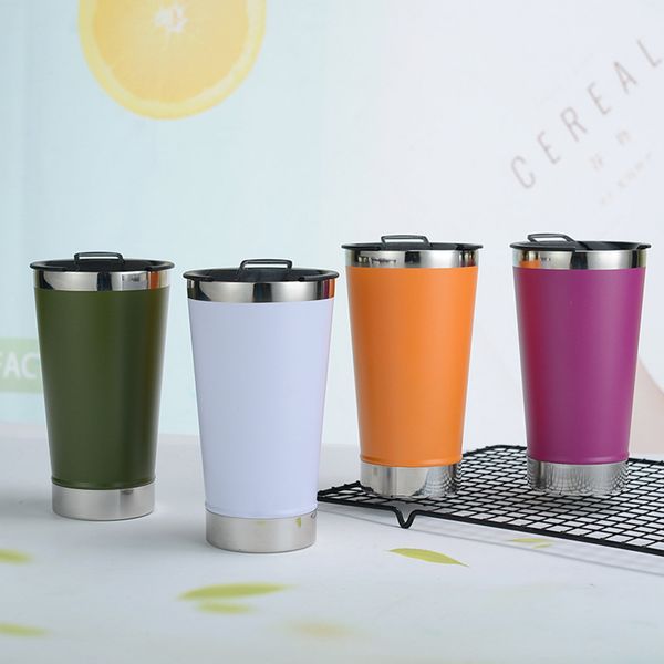 

304 stainless steel vacuum wine glasses 500ml beer mug car ice bully cup