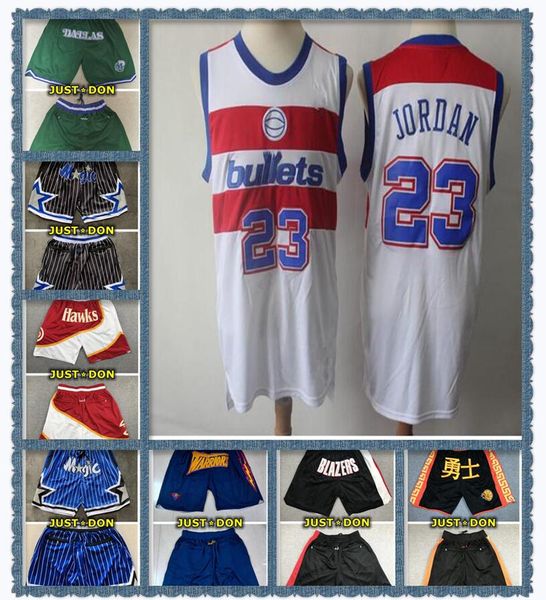 

vintage mens washingtons white just don pocket basketball shorts jersey 23 authentic stitched retro classic mesh michael with tags, Blue;black