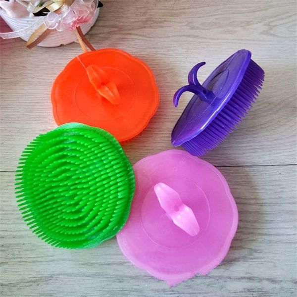 Spazzole Pettini per massaggi Massaggiatore rotondo Unfading Plastica Balneazione per capelli Pettine per cuoio capelluto Strumento per il bagno Spazzola per shampoo per la pelle 365 D3