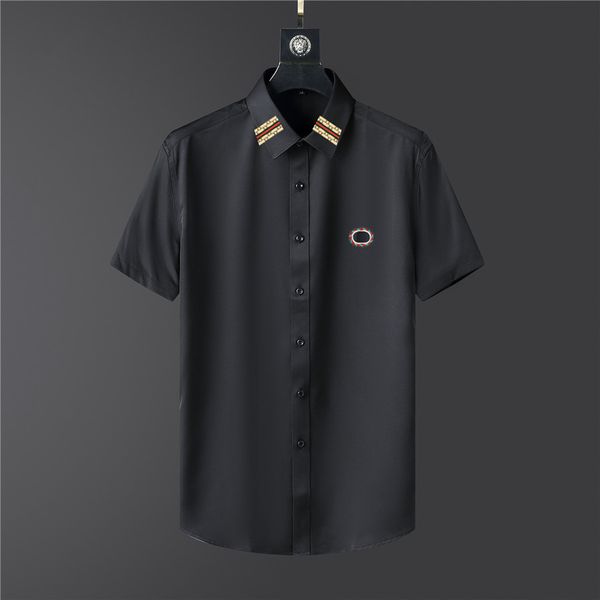 

men's dress shirt luxury slim silk t-shirt long sleeve casual business clothing plaid brand 17 color -4xl burr021, White;black