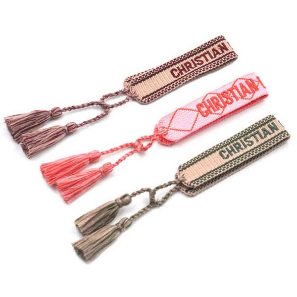 

fashion friendship brand charm bracelets bangles women men adjustable embroidery tassel bangle couple braided jewelry designer woven fabrics, Golden;silver