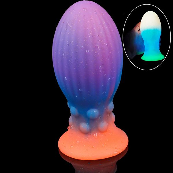 Neuer Trend Riesiger Analplug Buttplug Dildo Leuchtendes BDSM sexy Spielzeug für Frauen Männer Erwachsene Spiele Big Butt Ball Spielzeug