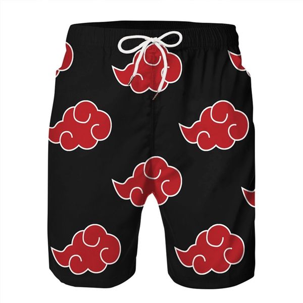 

3d print anime pattern men s summer street fashion casual shorts man teen sports pants male beach quick dry swimming 220715, White;black