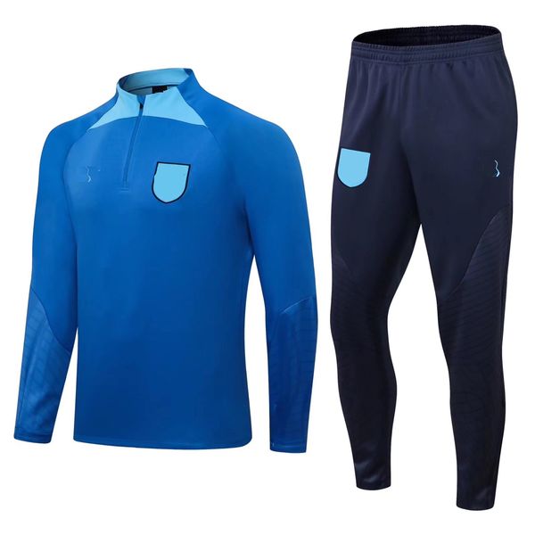 

22-23 england men's tracksuits logo embroidery soccer training clothing outdoor jogging shirt, Gray