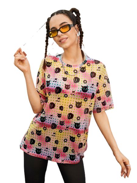 

x victor pigoretti polka dot & skull print drop shoulder 44xt#, White