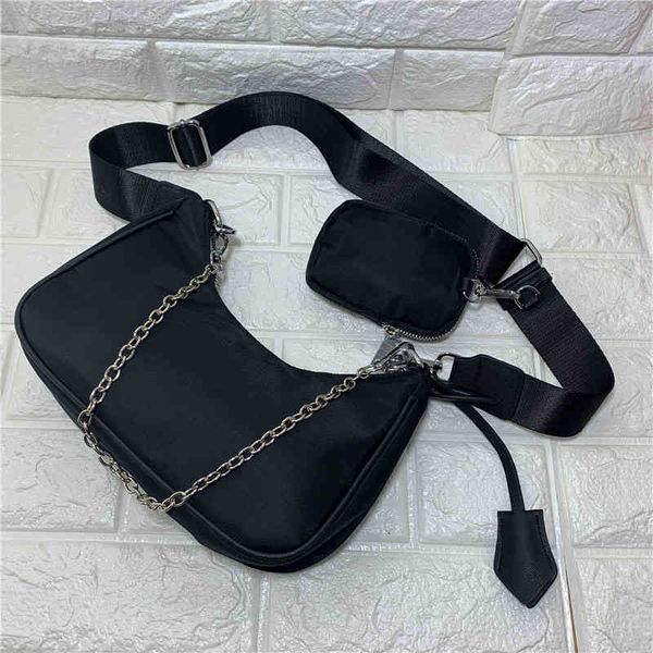 

women nylon hobo shoulder bag crossbody lady chains purse messenger bags canvas tote with box