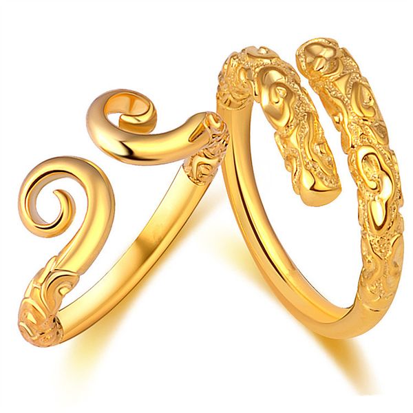 Anéis de ouro Modelos de casais de homens e mulheres param anel de argola de arco dourado jóias de presente de aniversariamente de aniversário de argolas