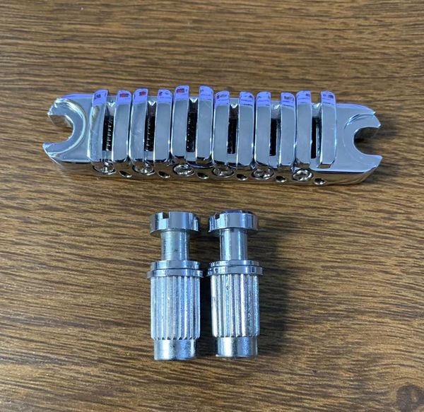 

good bridge for ibz guitar chrome color in stock musical accessories