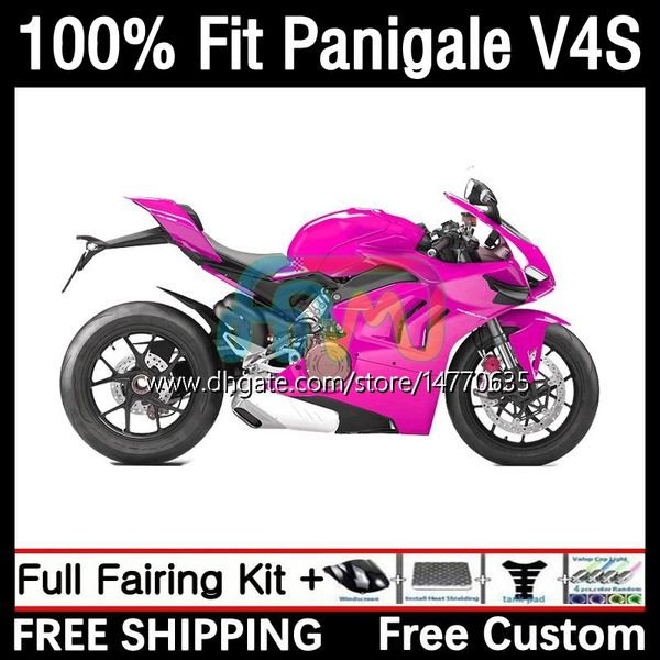 Carenature OEM per DUCATI Panigale V 4 V4 S R V4S V4R 18-21 Body Kit 1DH.66 Street Fighter V4-S V4-R V-4S 2018 2019 2020 2021 V-4R 18 19 20 21 Injection Mold Carrozzeria rosa lucido