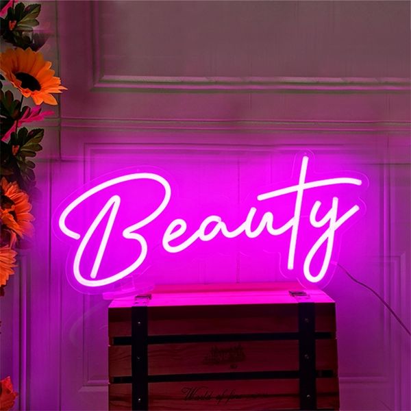 Personalizzato Led Flex Neon Sign Salone di bellezza Capelli Unghie Open Visual Art Bar Pub Club Appeso a parete Illuminazione flessibile per decorazione lam 220615