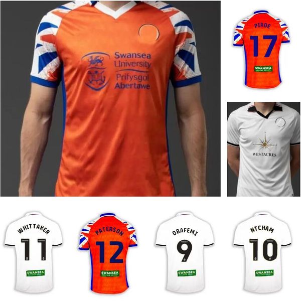 

2022 2023 swansea soccer jersey city 2022 2023 camisetas de futbol home away obafemi ntcham whittaker paterson piroe men kids kit football s, Black;yellow