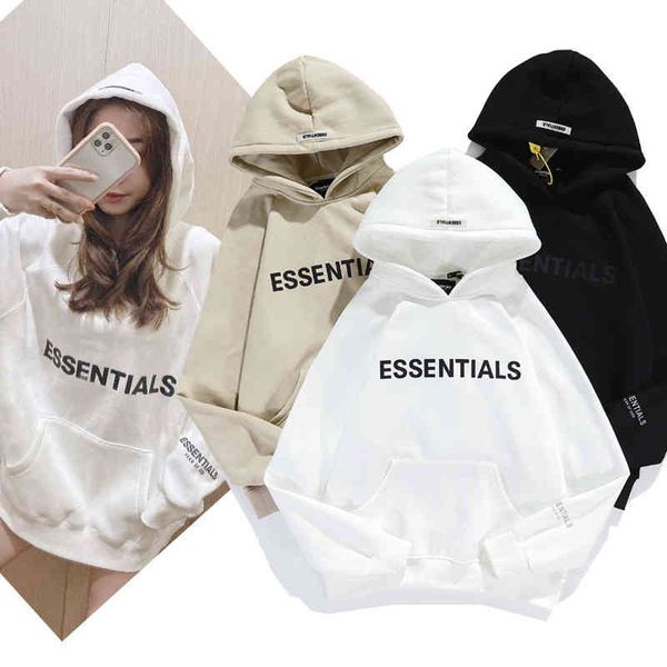 

new design brand men's fashion fog multi thread hoodie reflective letter american loose couple coat, Black