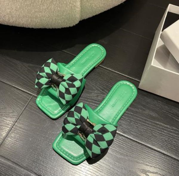 

summer square toe sandals women colorblock butterfly flat flat sandals, Black