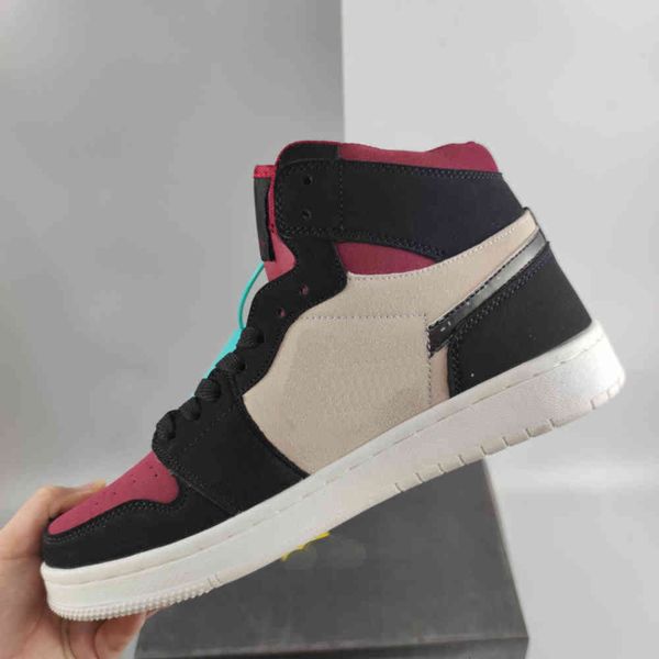 

high-1 1s high basketball shoes blue dark mocha barely rose men women sneakers fashion trainers, Black