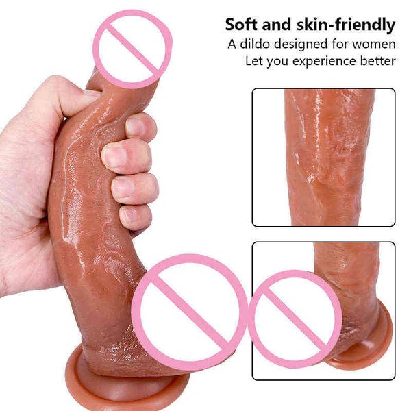 Nxy dildos çizim damarları simüle penis yetişkin seks ürünleri kalın kadın mastürbator sıvı silikon penis 220607