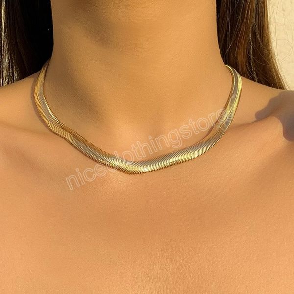 Collana con catena a serpente spessa sul collo Collane girocollo corte robuste alla moda per gioielli con colletto alla moda da donna