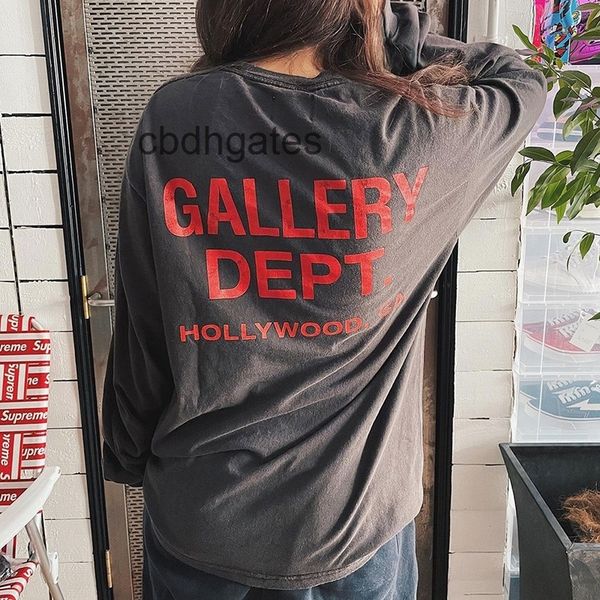 

slogan designer t shirts 2022 gallerydepts shirt leered prined high sree washed old loose long sleeved t-shirt, White;black