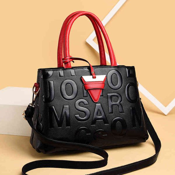 

bags handbags handbag women's 2022 spring middle-aged fashion atmosphere large capacity messenger mother's, Black;red