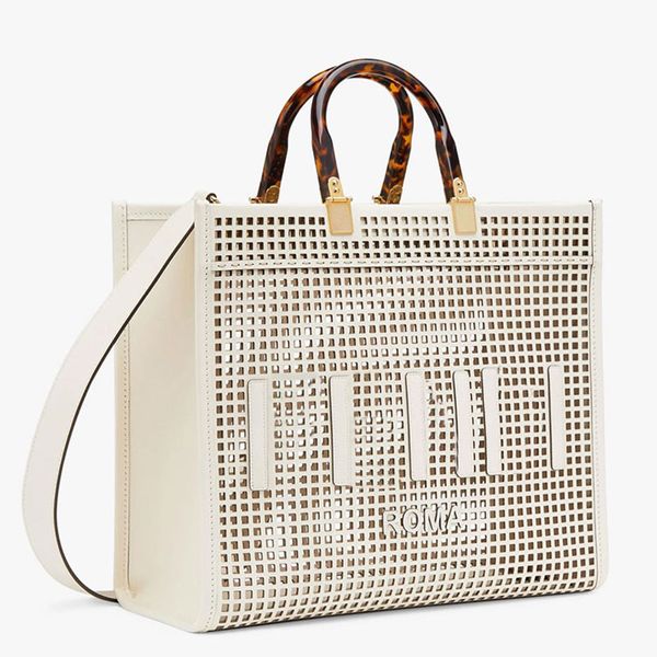 

tote bag large capacity handbag peekaboo bag hollow letter printing handle genuine leather removable shoulder strap women crossbody bags