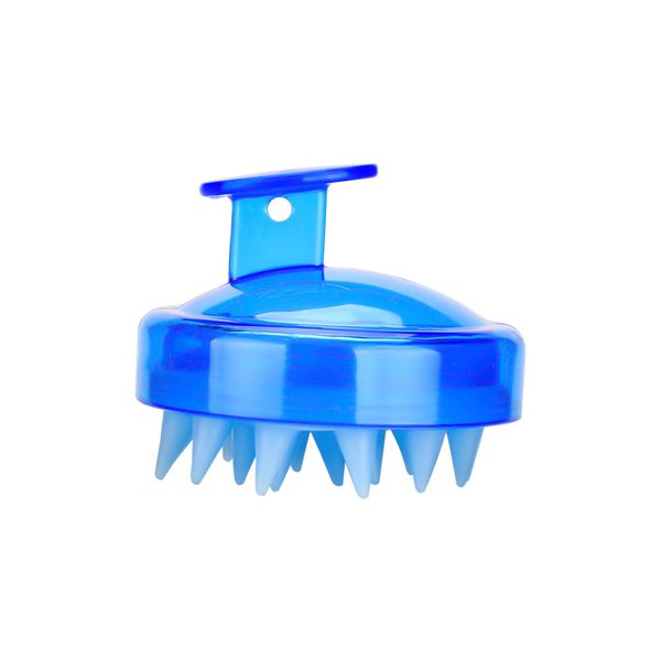 

massage brush soft silicone shampoo brush blue multifunctional 1pc, Silver